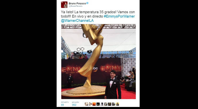 Mira que presentador de TV peruana se lució en los Emmys 2016