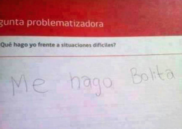 ¿No sabías cómo responder y lo hiciste de esta manera? Te identificarás