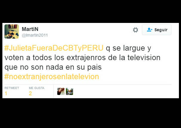 ¡Ingrata! Julieta Rodríguez tuvo feos calificativos para los peruanos