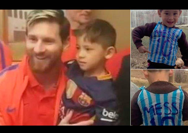 Lionel Messi se encuentra con niño afgano - VIDEO