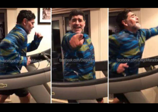 Maradona y su peculiar forma de bailar cumbia mientras entrena - VIDEO