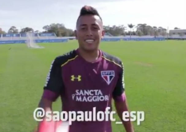 Cueva es imágen de Sao Paulo y presenta Twitter del club en Español - VIDEO