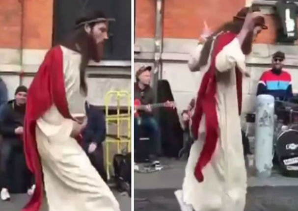 Viral: Caracterizó a 'Jesús' y nadie esperaba este baile en plena Pascua - VIDEO