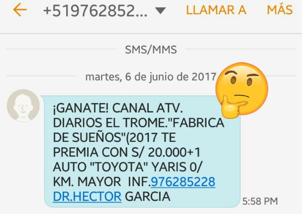 ¿Te mandaron este mensaje diciendo que ganaste dinero? ¡Cuidado con las estafas!