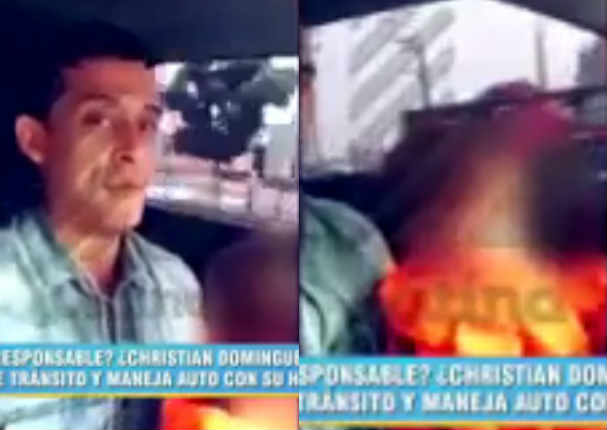 Christian Domínguez: Cariñoso con su hijo pero comete tremenda imprudencia