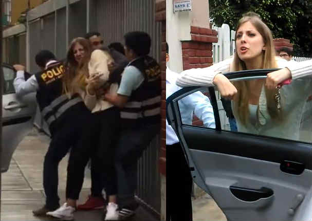 Novia de Eyal Berkover respondió de la peor forma a peruano que grababa detención