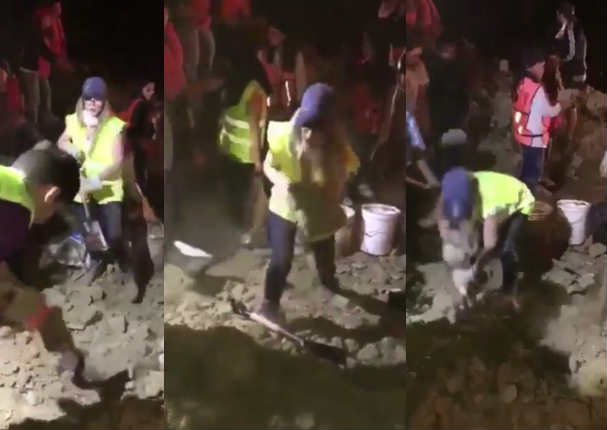 Belinda ayuda a personas tras terremoto pero sucedió lo peor - VIDEO