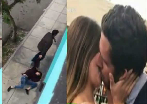 Agresor que arrastró a mujer en la calle tiene fotos besando a esta chica reality - VIDEO