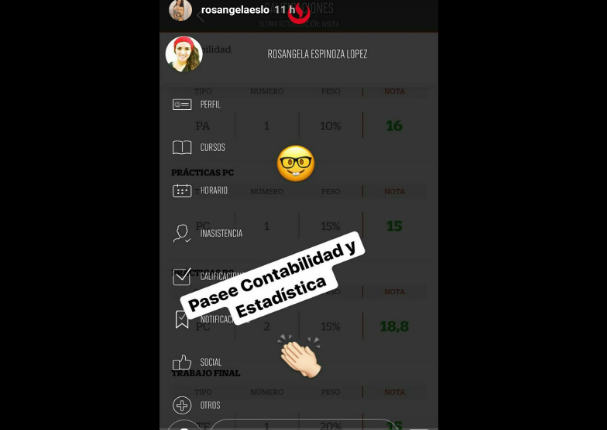 Rosángela Espinoza muestra sus notas de la universidad y sorprende a todos
