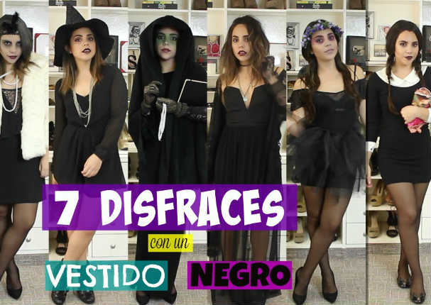 7 Disfraces con un vestido negro ¡Así de fácil! - VIDEO