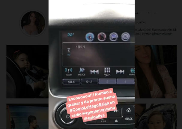Karen Schwarz: Así promociona el lanzamiento del nuevo tema de Ezio Oliva (FOTO)