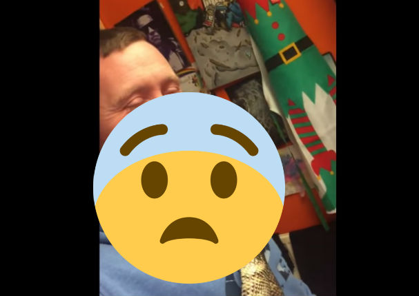 Hombre graba a una alterada serpiente devorándose y es criticado por insensibilidad (VIDEO)