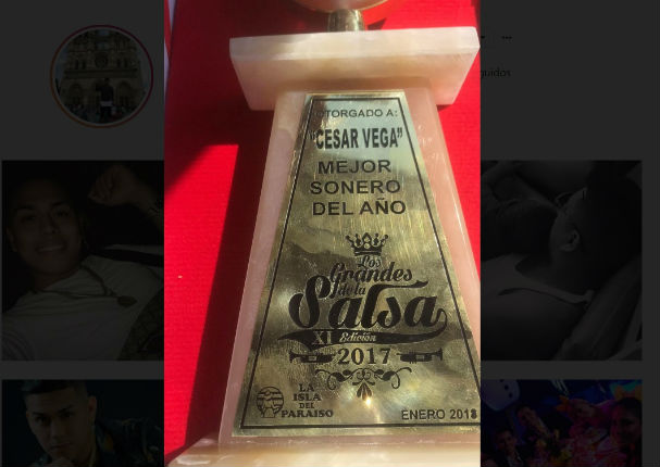 Cesar Vega: Reconocido como 'Mejor Sonero Del Año' (FOTO)