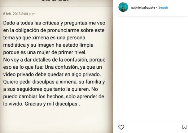 Ximena Hoyos: Después de filtrar video Íntimo, su novio habló de lo sucedido (FOTO)