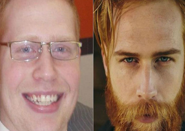 Se dejó crecer la barba y su vida cambió radicalmente (FOTOS)