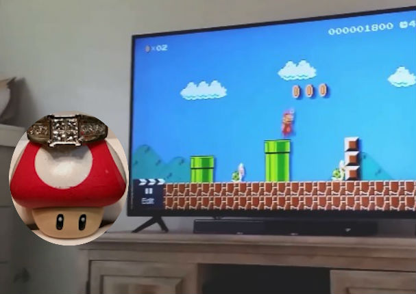 Propuesta de matrimonio gracias a Mario Bros se vuelve viral (VIDEO)