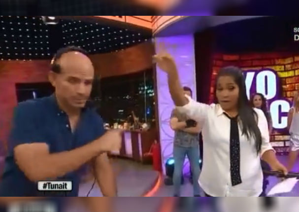 Katia Palma: 'Cuadró' a Ricardo Morán de la mejor manera y en vivo (VIDEO)