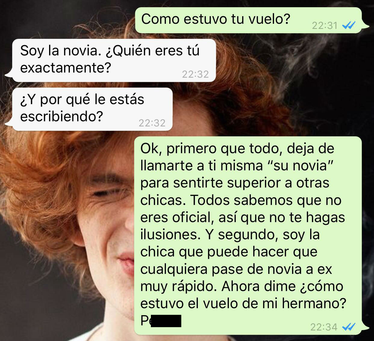 Whatsapp: Esta es la mejor respuesta que le pudieron dar a una novia celosa (FOTO)