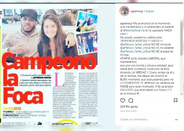 Claudia Aguirre: La tildaron de Novia de Jefferson Farfán y ahora se pronunció (FOTO)