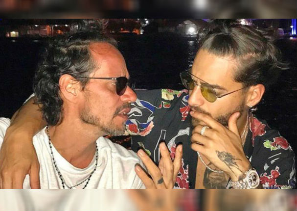 Marc Anthony y Maluma emocionan a fans cantando a capela (VIDEO)