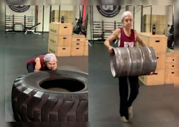 Anciana de 80 años sorprende por su cuerpo fitness (VIDEO)