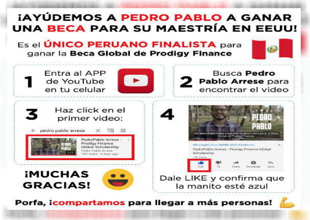 Ayúdemos a este peruano a ganar una beca para su maestría