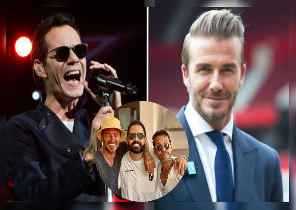 Marc Anthony protagoniza divertido encuentro con David Beckham