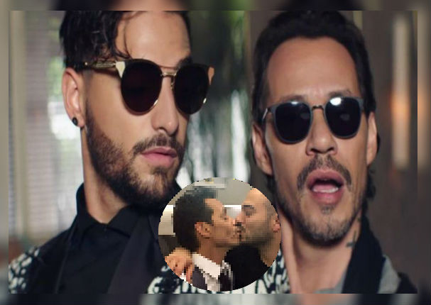 Marc Anthony y Maluma generan controversia al saludarse cariñosamente (VIDEO)