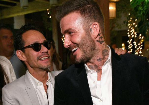 Marc Anthony hace bailar a David Beckham