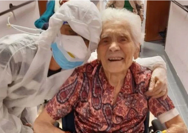 Mujer de 104 años vence al coronavirus en Italia