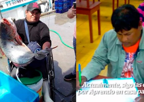 Pescador de 40 años aprovecha 'Aprendo en casa' para culminar la primaria