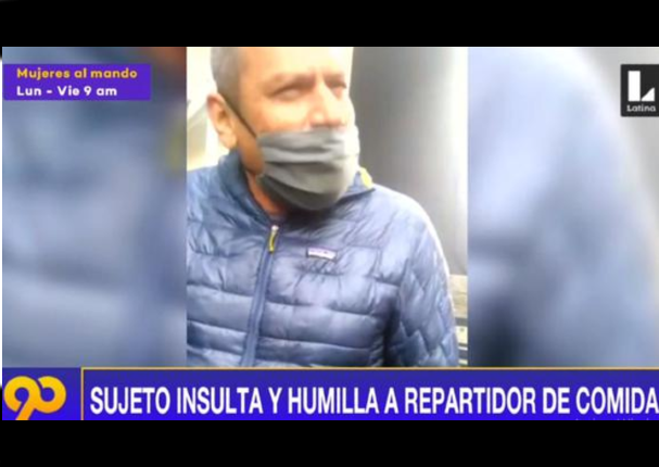 Trabajador del servicio delivery fue insultado y humillado durante entrega