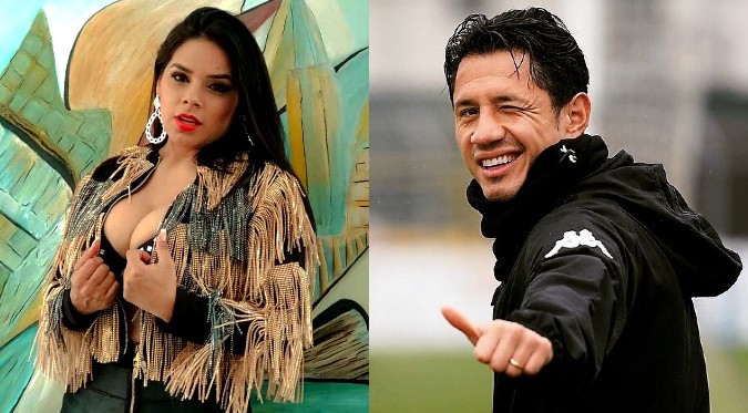 Giuliana Rengifo y Gianluca Lapadula tuvieron encuentro luego del partido con Venezuela | FOTOS