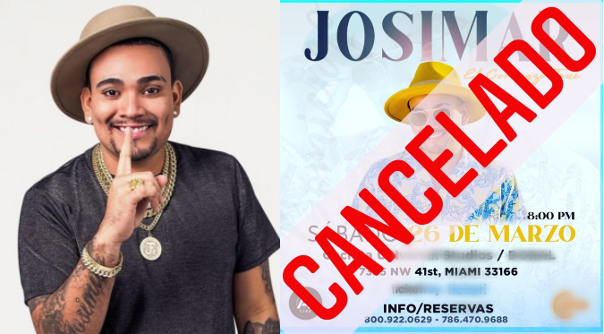 Josimar cancela concierto tras sufrir contagio por COVID-19 | FOTO