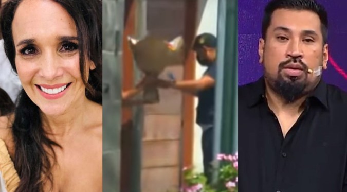 ¿Érika Villalobos recibió ramo de flores de Aldo Miyashiro tras el ampay? | VIDEO