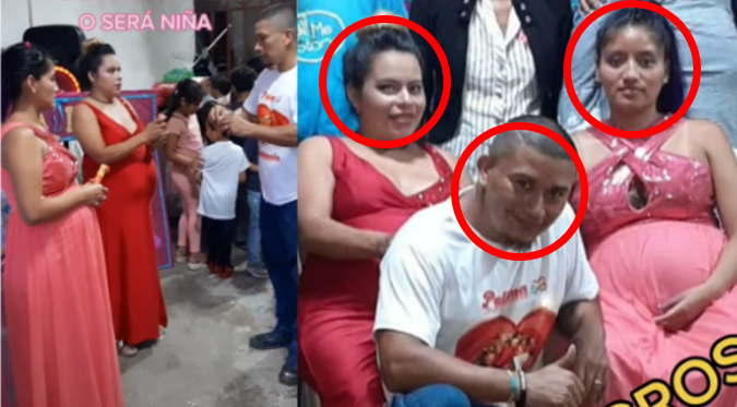 ¡Sorprendente!: Hombre celebra Baby Shower de sus dos esposas embarazadas | VIDEO