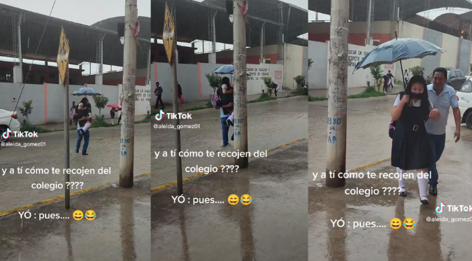 PADRE de FAMILIA REALIZA HERÓICA ACCIÓN en PLENA LLUVIA y ESCENA CONMUEVE en REDES SOCIALES | VIDEO