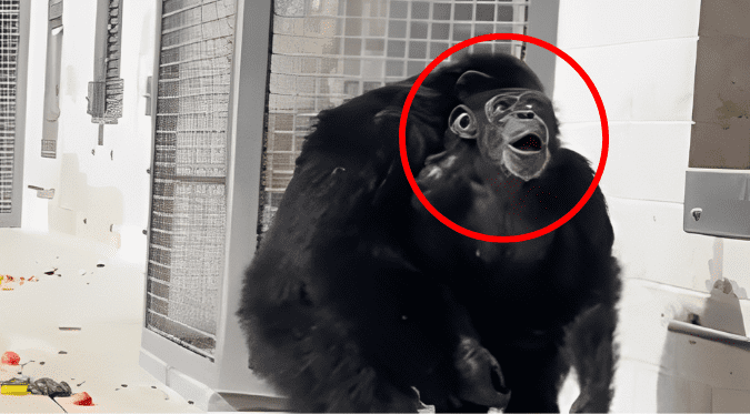 CAPTAN EL MOMENTO en el que un CHIMPANCÉ de LABORATORIO VE el CIELO POR PRIMERA VEZ | VIDEO