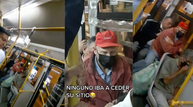 HOMBRES DISCUTEN por ASIENTO DEL METROPOLITANO y TERMINAN SENTÁNDOSE UNO ENCIMA DEL OTRO | VIDEO