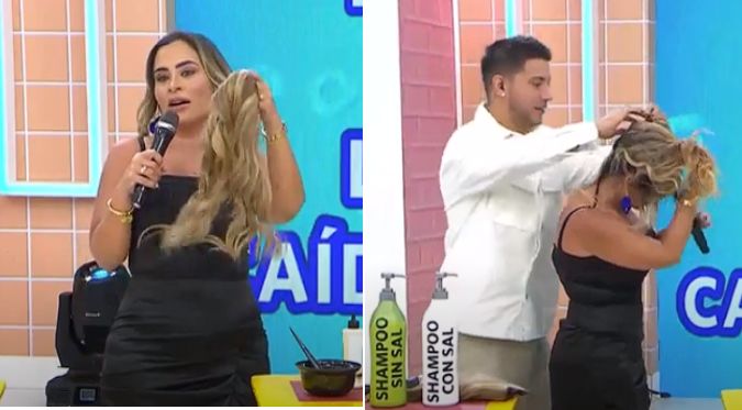 Ethel Pozo se quita las extensiones en vivo y exhibe su calvicie: “Ya no me queda casi nada”