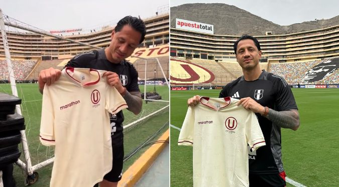 Gianluca Lapadula recibe la camisa de Universitario y posa con ella: “Está hermosa”